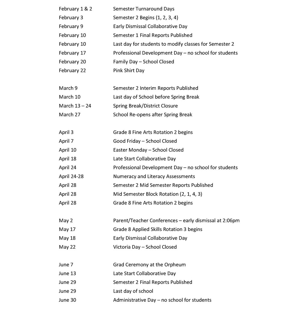 Calendars and Schedules